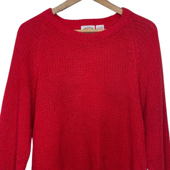 PICKET AND POST | Vintage Red Crewneck Preppy Professor Sweater | Size L - Picture 2 of 10